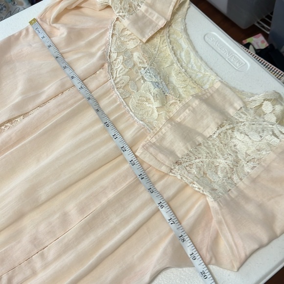 Vintage Jessica McClintock Drop Waist Dress Cottagecore Prairie Lace Pink Sz S - Picture 7 of 14